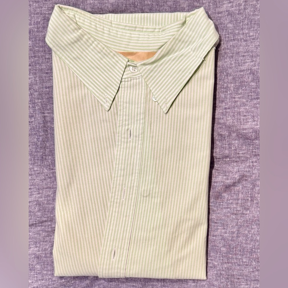 Polo Ralph Lauren Men’s 3XLT Tall Light Green Striped Dress Shirt